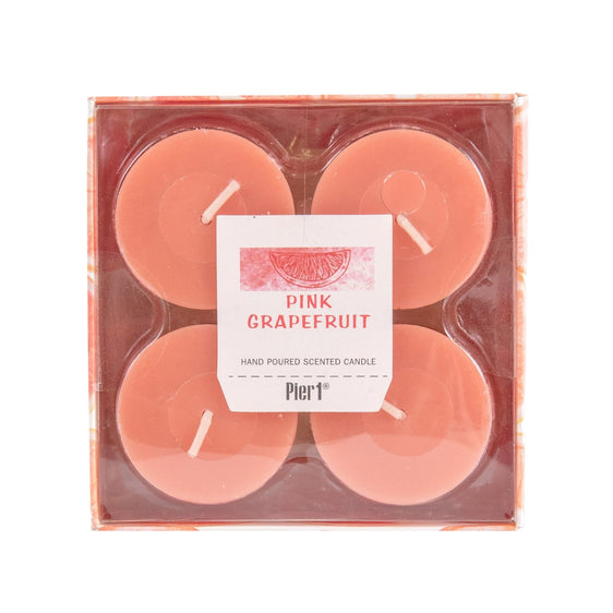 Pier 1 Pink Grapefruit Set of 4 Votives - Votive Candles