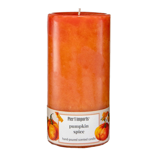 Pier-1-Pumpkin-Spice-3x6-Mottled-Pillar-Candle-Pillar-Candles