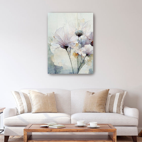 Pink Floral Impressions Canvas Giclee - Wall Art