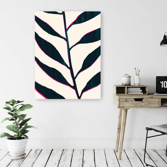 PINK TROPICAL BRANCH Canvas Giclee - Wall Art