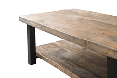 Pomona 42" Metal and Wood Coffee Table - Coffee Tables