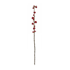 Red Berry Twig Stem, Set of 6 - Faux Florals