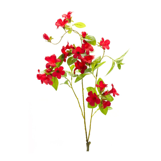 Red Floral and Bud Spray (Set of 6) - Decorative Accessories