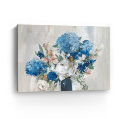 Romantic Blue Bouquet Canvas Giclee - Wall Art