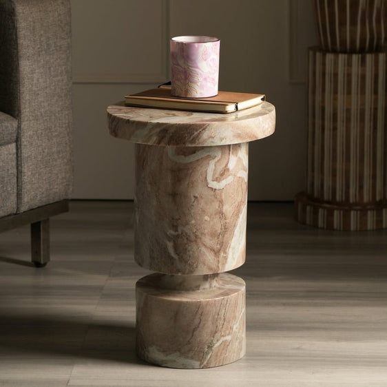 Round-Beige-Marble-Coffee-Side-Table-Side-Tables