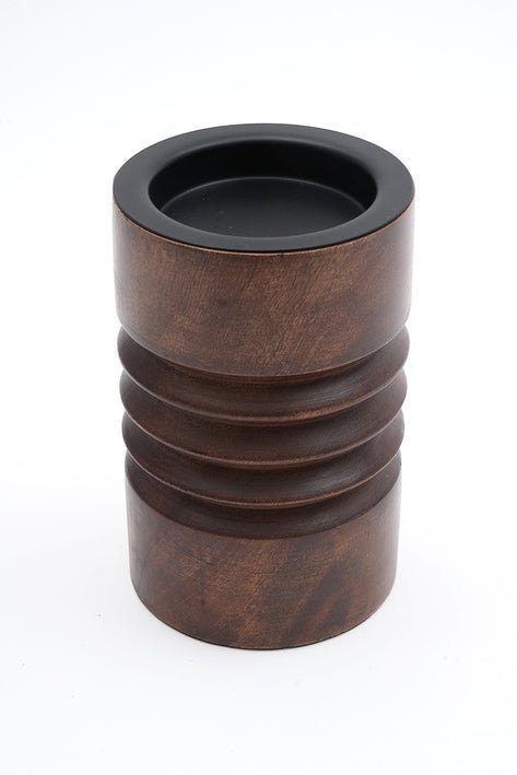 Round Brown Candle Holder - Decorative Accessories