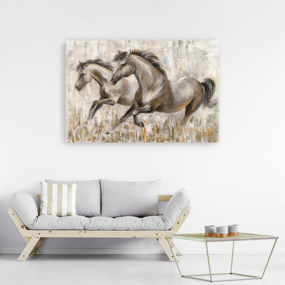 Running Horses Canvas Giclee - Wall Art