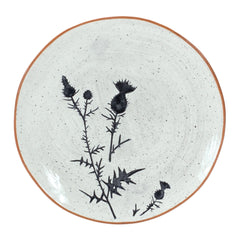 Rustic Thistle Etched Plate with Speckled Finish, Set of 4 - Plates