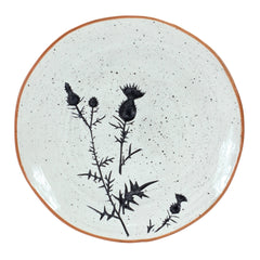 Rustic Thistle Etched Plate with Speckled Finish, Set of 4 - Plates