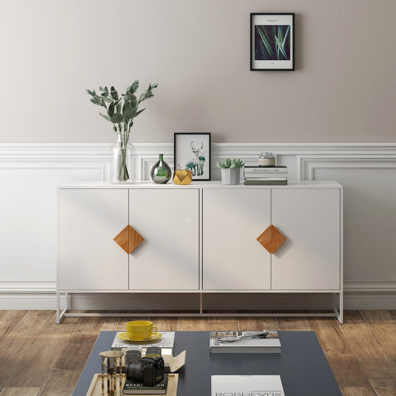 Sanctuary-Sideboard-with-Double-Storage-and-4-Square-Handle-Design-Doors-Buffets/Sideboards
