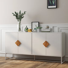 Sanctuary Sideboard with Double Storage and 4 Square Handle Design Doors - Buffets/Sideboards