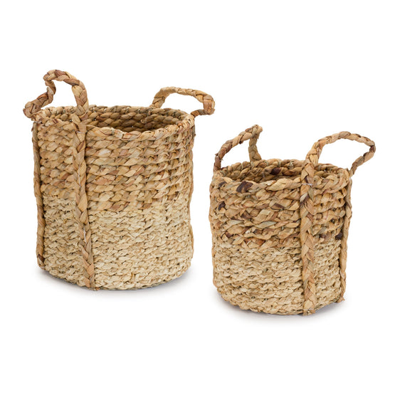 Seagrass-Basket-with-Handles,-Set-of-2-Planters