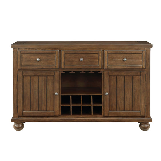 Server-with-Drawers,-Adjustable-Shelf-and-8-Bottle-Wine-Rack-Buffets/Sideboards