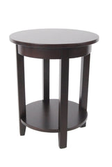 Shaker Cottage Round Accent Table, Espresso - End Tables