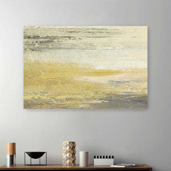 Siena Abstract Yellow Gray Landscape Canvas Giclee - Wall Art
