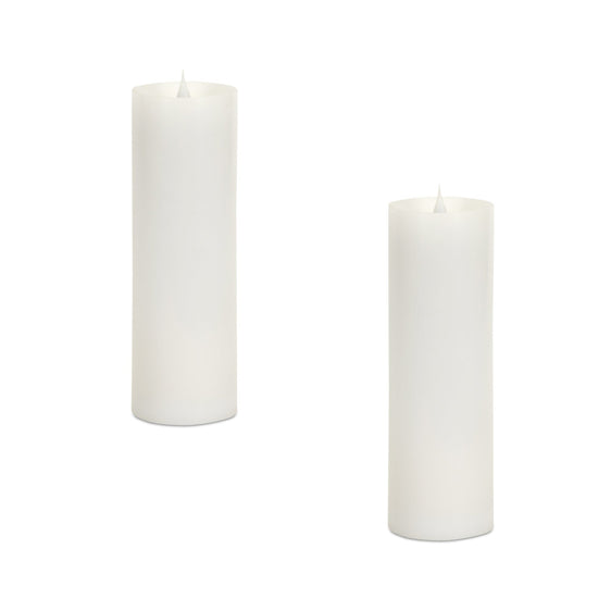 Simplux Designer Led Candle with Moving Flame and Remote 3" x 9", Set of 2 - Candles