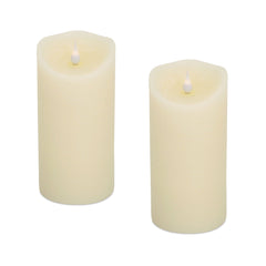 Simplux Led Designer Melted Wax Candle with Remote 7.5", Set of 2 - Candles