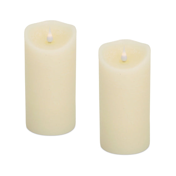 Simplux Led Designer Melted Wax Candle with Remote 7.5", Set of 2 - Candles