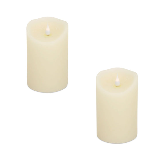 Simplux LED Designer Melted Wax Candle with Remote (Set of 2) 5.5"H - Candles and Accessories