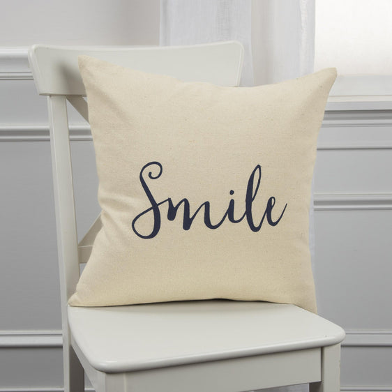 Smile-100%-Cotton-Canvas-Sentiment-Inked-Pillow-Decorative-Pillows