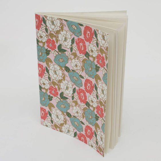 Soft-Cover-Notebook-/-Peach-&-Blue-Storage-and-Organization