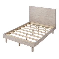 Solid Wood Grain Platform Bed Frame - Beds