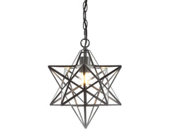 Stella Moravian Star Metal/Clear Glass LED Pendant - Pendant Lights