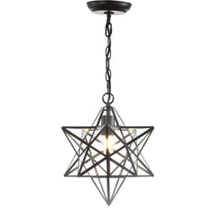 Stella Moravian Star Metal/Clear Glass LED Pendant - Pendant Lights