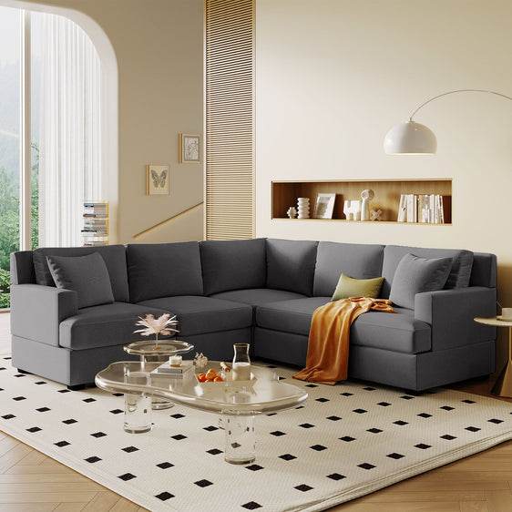 Stevens Sectional Sofa with 2 Tossing Cushions - Sofas