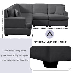 Stevens Sectional Sofa with 2 Tossing Cushions - Sofas