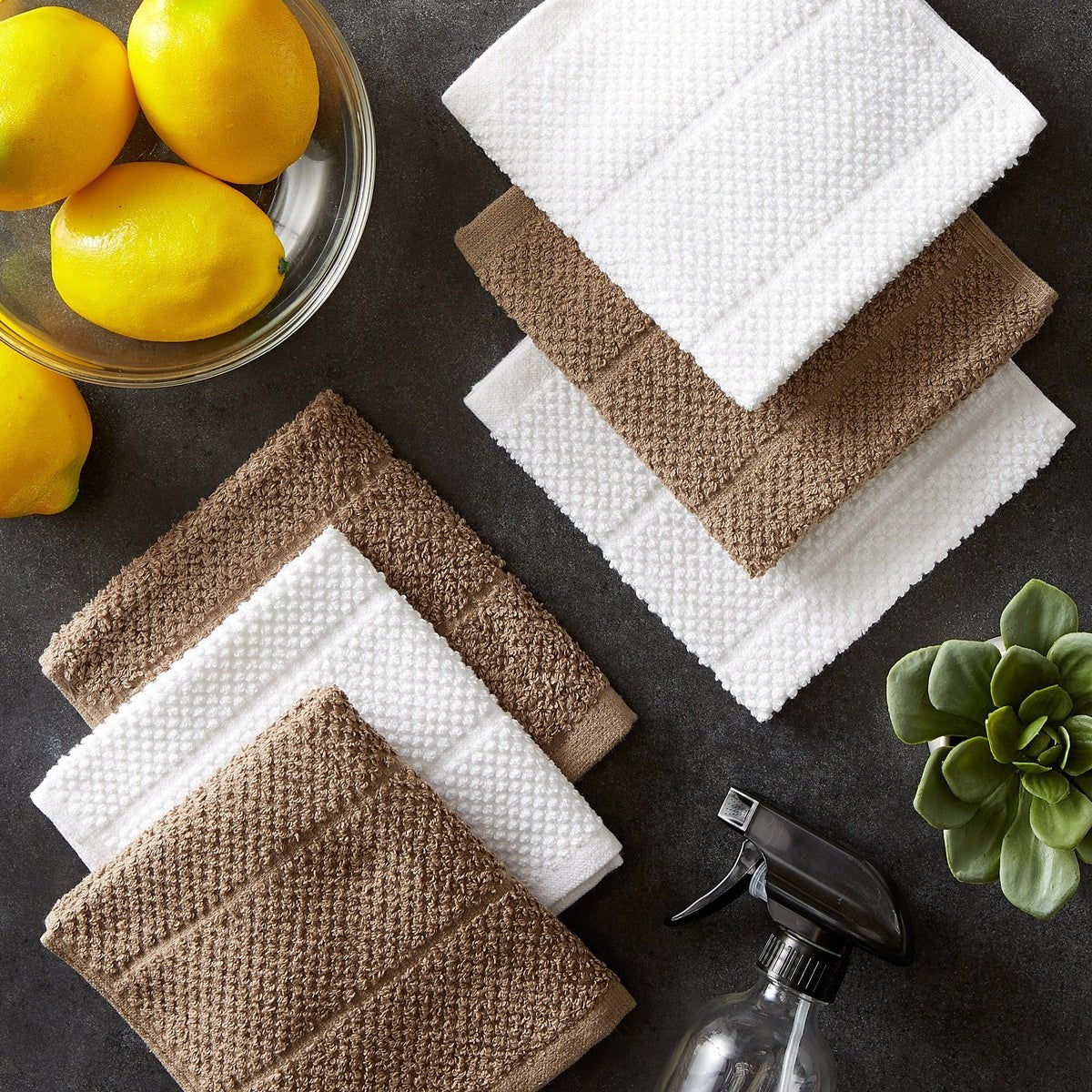 Stone Asst Basic Chef Terry Dishcloths, Set of 6 - Dish Towels