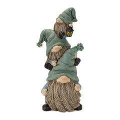 Stone Garden Gnome Stacking Figurine (Set of 2) - Outdoor Decor