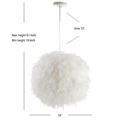 Stork Feather Metal Adjustable LED Pendant - Pendant Lights