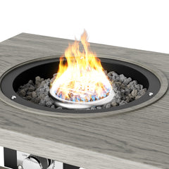 Strickland Coffee Table with Ice Bucket and Fire Pit - Outdoor Tables