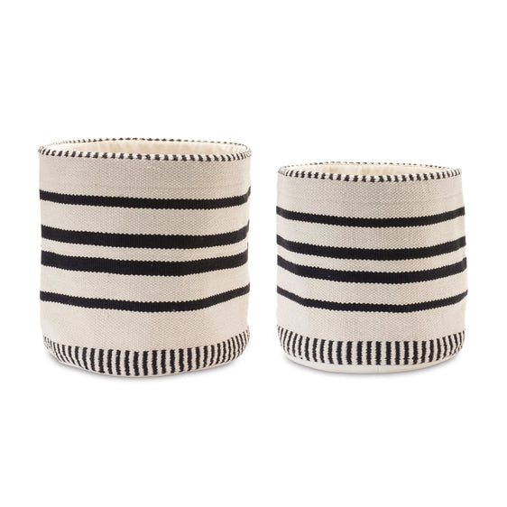 Striped-Woven-Cotton-Basket-(Set-of-2)-Decorative-Accessories