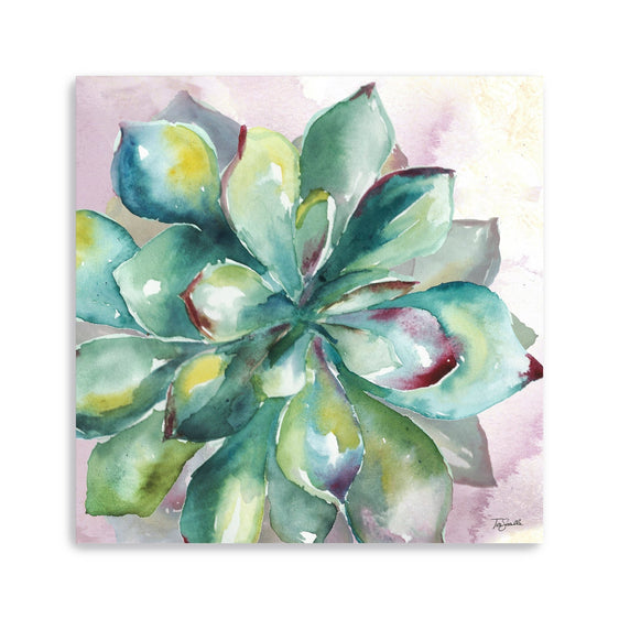 Succulent-Watercolor-I-Canvas-Giclee-Wall-Art-Wall-Art