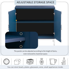 Sullivan Storage Sideboard with Solid Wood Veneer and Metal Leg Frame - Buffets/Sideboards