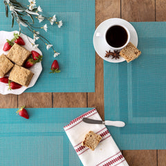 Teal Double-frame Placemats, Set of 6 - Placemats