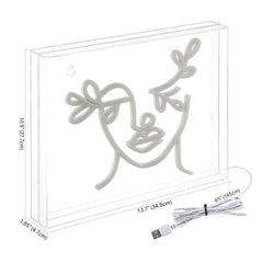Teary Face X Contemporary Glam Acrylic Box USB Operated LED Neon Light - Decorative Lighting