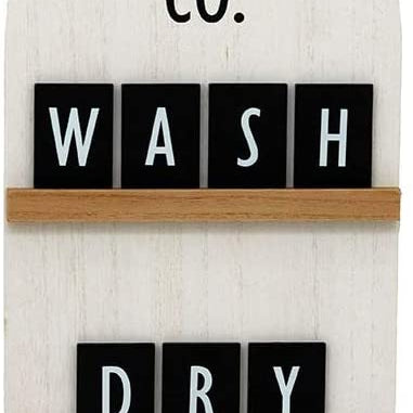 The Laundry Co.Wash Dry Fold Wood Wall Decor - Decorative sign