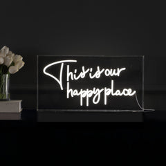 This Is Your Happy Place X Contemporary Glam Acrylic Box - Decorative Lighting