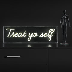 Treat Yo Self Contemporary Glam Acrylic Box - Decorative Lighting