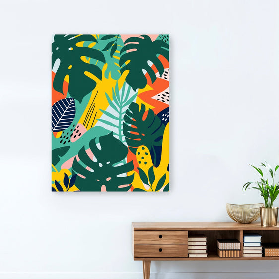 Tropical Leaves One Canvas Giclee - Wall Art