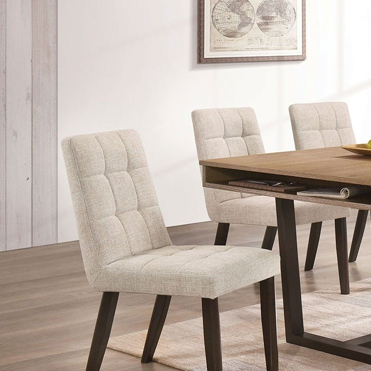 Two Tone Dining Chairs with Biscuit Style (set of 2) - Dining Chairs