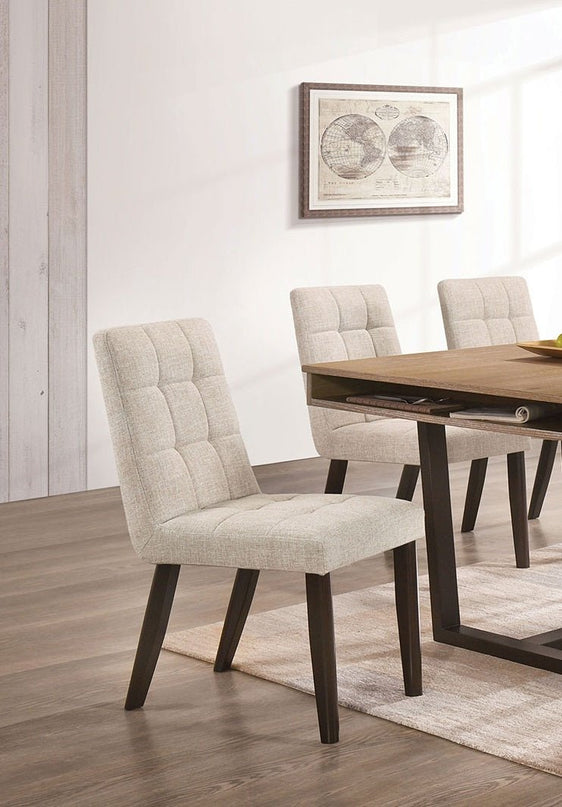 Two Tone Dining Chairs with Biscuit Style (set of 2) - Dining Chairs