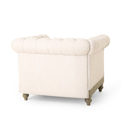 Upholstered Fabric Club Chair with Nailhead Trim - Accent Chairs