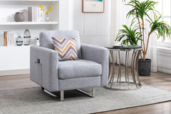 Victoria Linen Living Room Set with Loveseat and Chair - Sofas