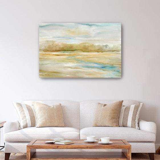 Watercolor Landscape Neutral Canvas Giclee - Wall Art