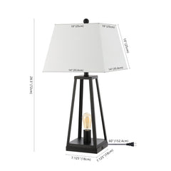 Waylon Classic Industrial Iron Nightlight LED Table Lamp with USB Charging Port - Table Lamps