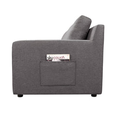Waylon Linen 4 Seater Sectional Sofa Right Facing Chaise with Pocket - Sofas